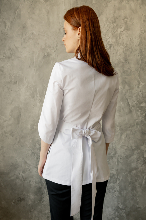 Блуза медицинская белая с бантом 331029 44