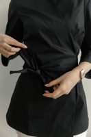 Блуза медицинская черная с бантом 331029 42