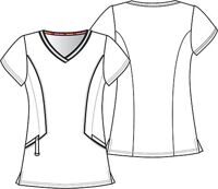 Блуза с контрастной отделкой DK715NVYZ, XXS