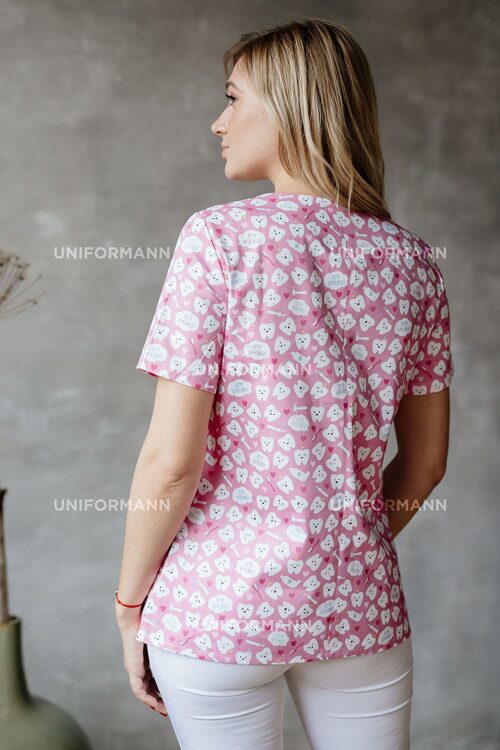 Блуза женская 30156, розовая, 40