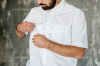 Рубашка форменная белая н/о к/р 918