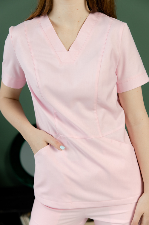 Блуза медицинская розовая 72425 44