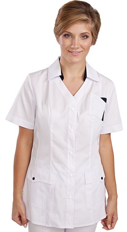 Блуза медицинская 872166, черный кант