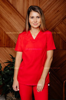 Блуза медицинская красная 72425