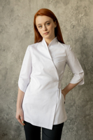 Блуза медицинская белая с бантом 331029 48
