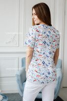Блуза женская с рисунком "Стоматолог" 6117, 50